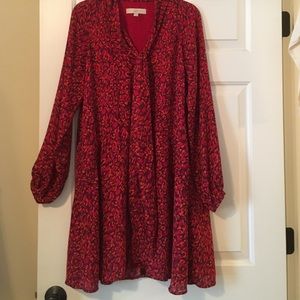 LOFT Printed Swing Dress